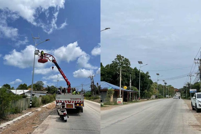 Серия Rifle Уличные фонари на солнечных батареях для освещения проселочных дорог в Таиланде