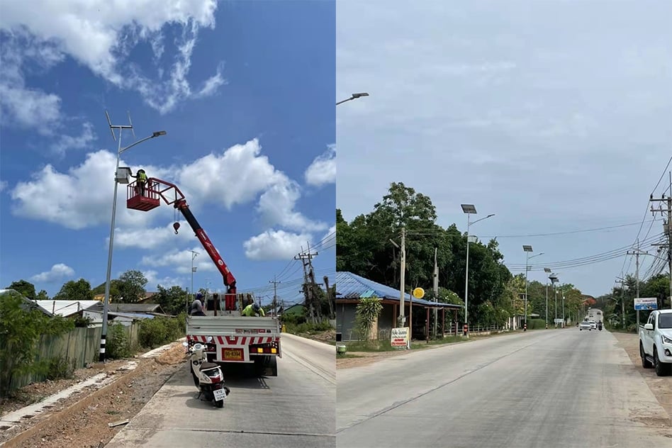 Rifle solar street light