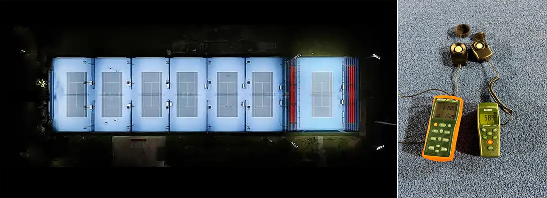 Измерение освещенности - спортивное поле